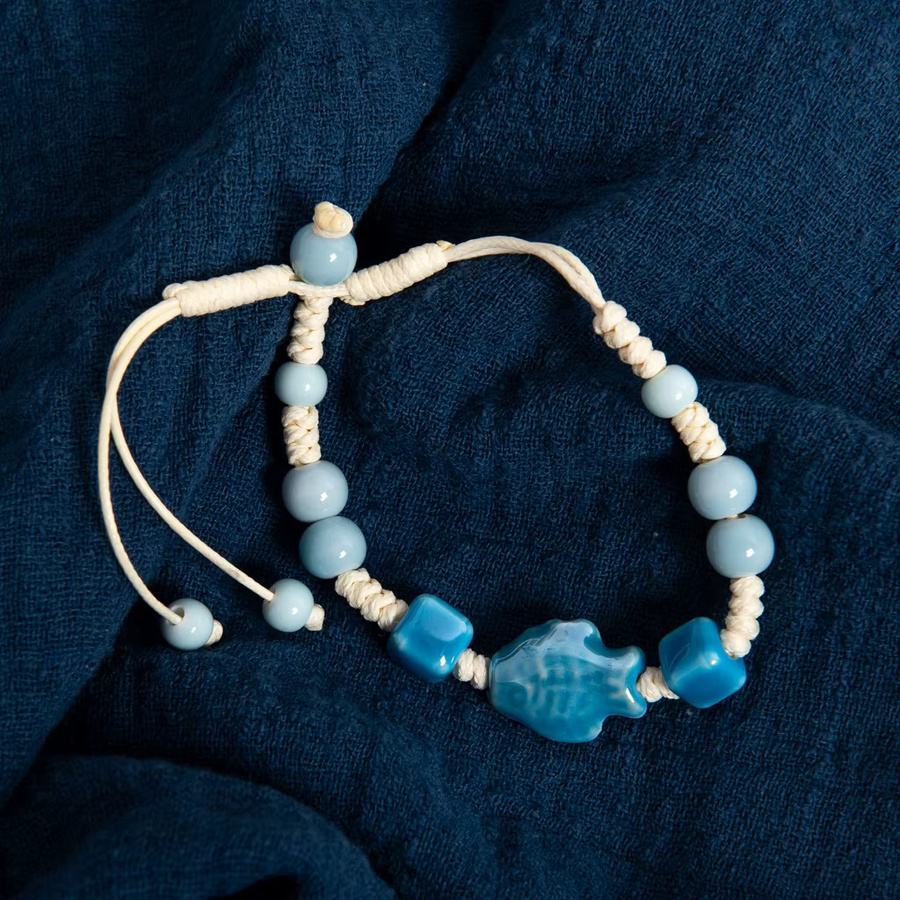 Armband Midofare, Keramik, Blau, Perle, Damen - Bild 3