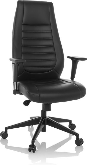 hjh OFFICE Profi Chefsessel VITORO B in Schwarz aus Kunstleder mit höhenverstellbaren Armlehnen - Bild 1