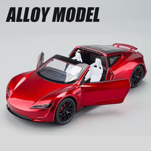 Linyi toy car Roadster Cabrio Sportwagen Modell, 1:24, Metall, mit Licht und Ton, ab 4 Jahren - Bild 1