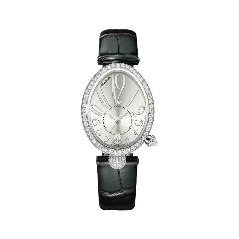ROLENDO Damenuhr, Automatik, Edelstahl, Diamant, Silber - Bild 5
