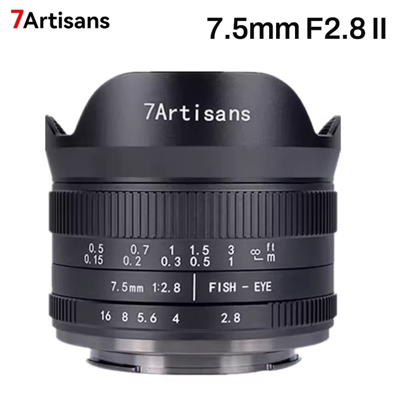 7artisans Mark II Ultraweitwinkel-Fisheye-Handobjektiv 7,5 mm F2,8 Schwarz für Sony E, Fuji XF, Nikon Z, Micro Four Thirds, Canon EOS-M und Canon RF - Bild 2