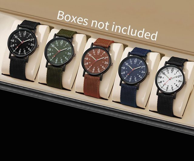 yolako Armbanduhr Quarz, Textil/NATO, Schwarz, Herren - Bild 1