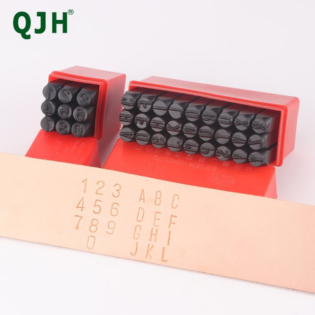 QJH 36-teiliges Stahlstempel-Set für Leder und Metall zur Präzisions-Gravur und DIY-Bastelarbeiten - Bild 1