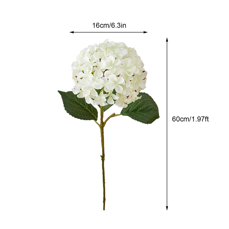 4 Stück künstliche Hortensienblüten in Multicolor mit 3D-Druck für Dekoration zu Hochzeit und Zuhause von KONNWEI - Bild 2