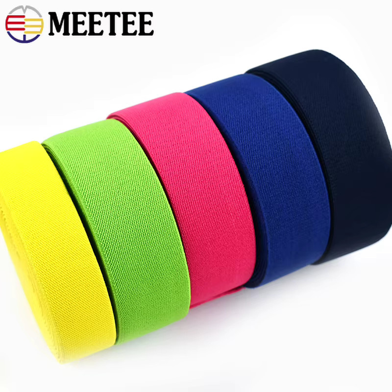 Meetee Elastisches Gummi-Stretch-Gurtband in Mehrfarbig für Nähen und DIY-Kleidungszubehör - Bild 3