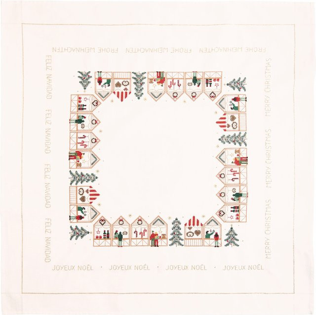 Rico Design Tischdecke Weihnachtsmarkt Stickpackung - Bild 1