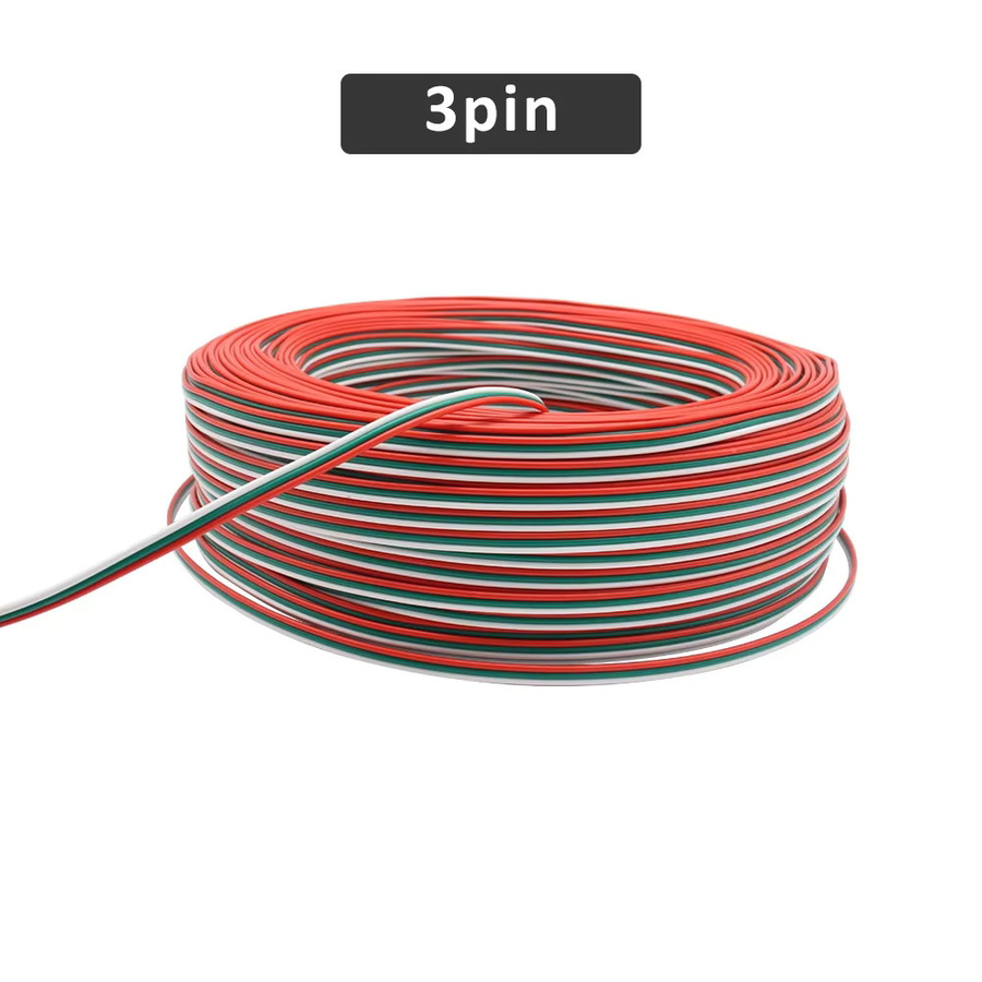MJJC Verzinnte Kupfer-Elektrokabel 22AWG für WS2812 WS2811 RGB 2835 5050 LED-Streifen in Mehrfarbig - Bild 2