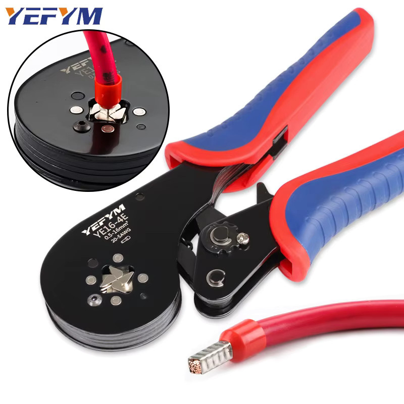 YEFYM Crimpzange YE 16–4E für Aderendhülsen und Rohrklemmen, 0,5–16 mm2/20–5 AWG - Bild 2
