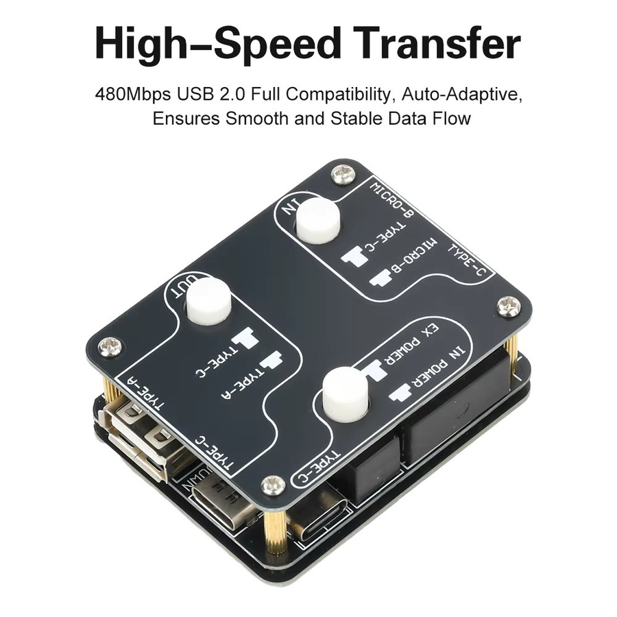 U8Pro USB 2.0 Isolator High-Speed Isolationsmodul mit 480 Mbit/s und Audio-Rauschunterdrückungsfilter in Schwarz - Bild 3