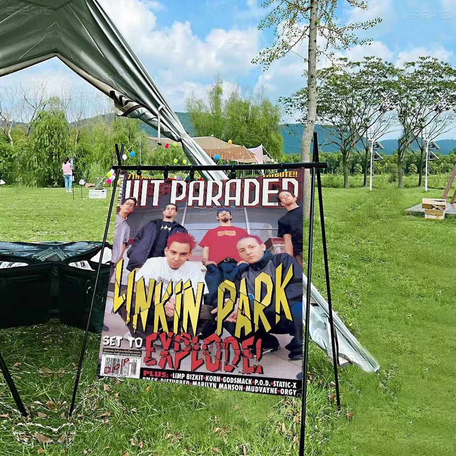 Potdemiel Camping-Flagge Band L-Linkin Cool P-Park mit künstlerischem Banner-Druck - Bild 6