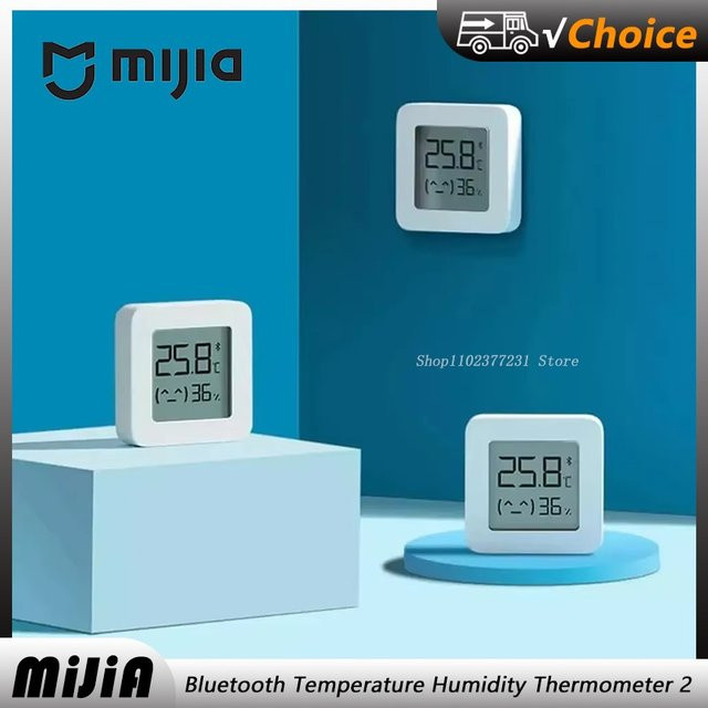 Mijia Bluetooth Temperatur- und Feuchtigkeitssensor mit Smart LCD-Bildschirm und App-Anbindung, Weiß - Bild 1