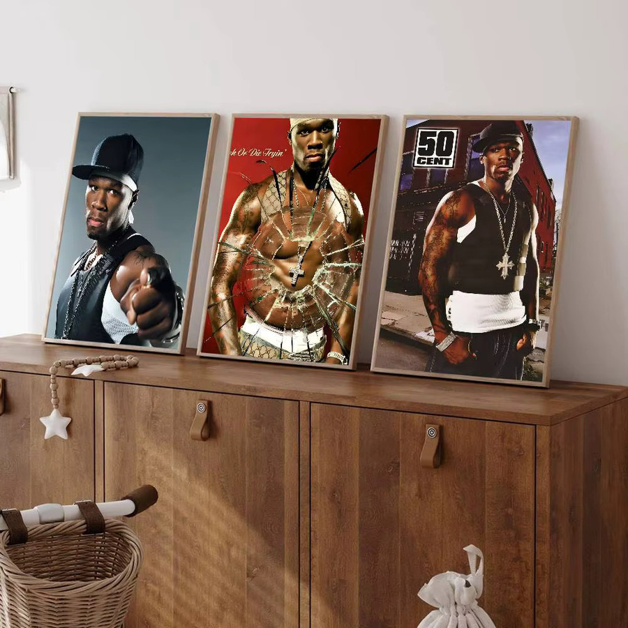 50 Cent Vintage Poster Rastar Wandkunst Retro Paper Poster für deine Wanddekoration in Mehrfarben - Bild 3