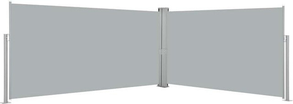 vidaXL Ausziehbare Seitenmarkise Grau, Höhe: 160 cm, Breite: 600 cm