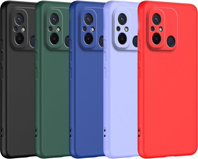Flüssige Silikon-Handyhülle für Xiaomi Redmi Note und Mi Serie in Lila und Grün - Bild 1