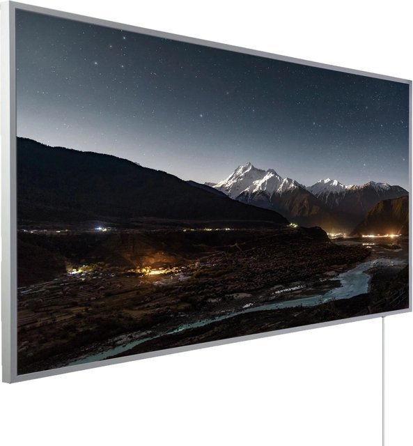 Könighaus Infrarotheizung Panorama-Serie Berg Tal und Sterne, Multicolor, B: 50 cm, H: 60 cm, 300 W - Bild 1