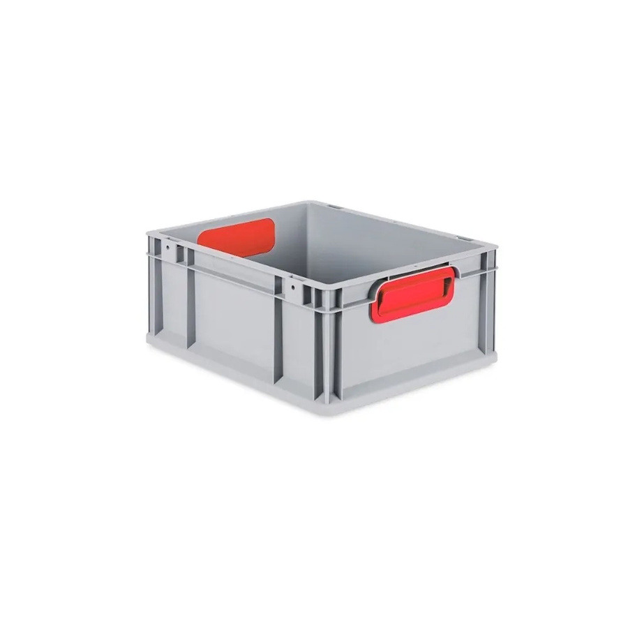 PROREGAL Eurobox Nextgen Color Transportbox mit Griffen und glattem Boden, Rot, H x B x T: 17 x 30 x 40 cm, 16 Liter - Bild 2