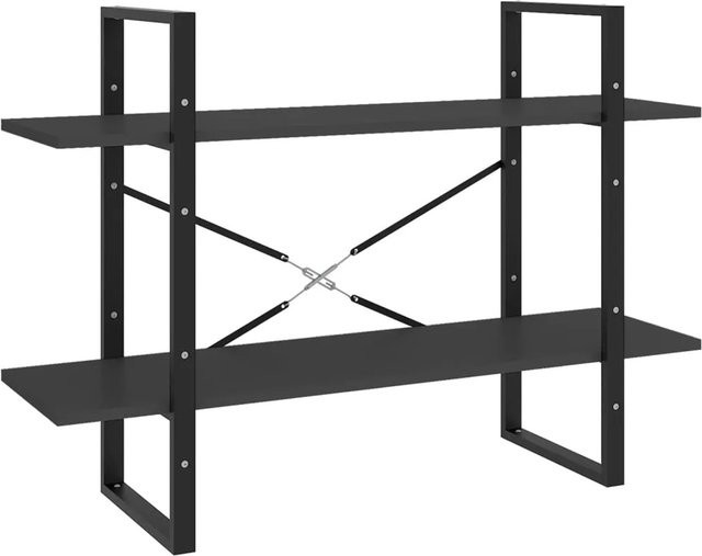 vidaXL Bücherregal im Industrial Design aus Holzwerkstoff und Metall, Grau, B/T/H: 100 x 30 x 70 cm - Bild 1