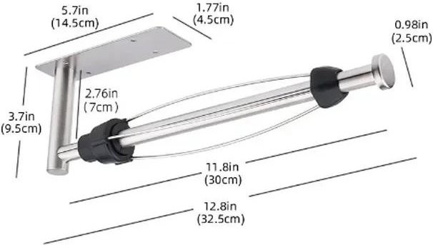 IYUEQIANLI Edelstahl Papierhandtuchhalter Wandmontage ohne Bohren in Schwarz oder Silber - Bild 1
