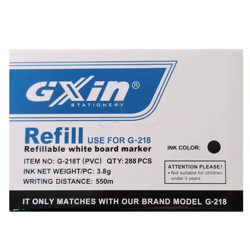 Gxin G-218T Whiteboard-Marker Set mit Nachfülltinte, 288 Stück, Farbe Rot, wasserbasiert und ungiftig für Schule und Büro - Bild 2