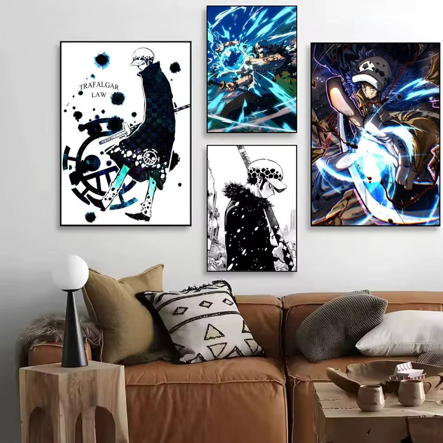 One Piece Trafalgar D. Water Law Poster HD-Druck Vintage Wandkunst Dekoration Multicolor - Bild 2