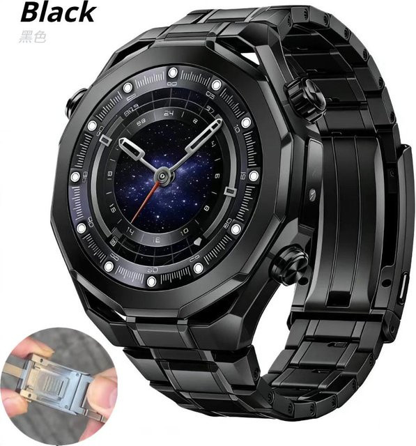 LUJING Uhrenarmband Titan, schwarz, Unisex - Bild 1