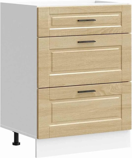 Küchenunterschrank DELUKE SAMU in Sonoma-Eiche mit Schublade, B/T/H: 60 x 46 x 81,5 cm - Bild 1