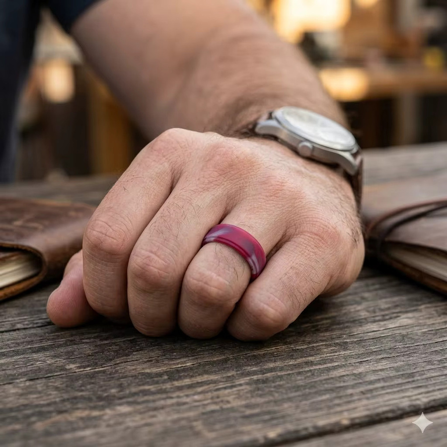 Pinannie Silikon-Eheringe, 8mm Breite, Herren - Bild 3