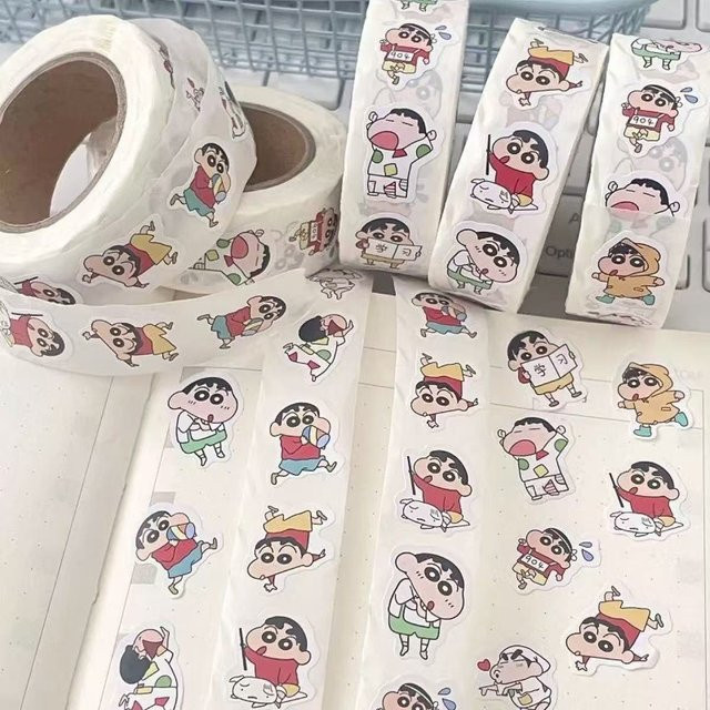 Bandai Crayon Shin-chan Graffiti-Aufkleber, 500 Stück/Rolle, multicolor - Bild 1