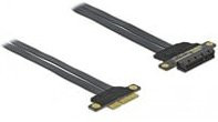 Delock PCIe x4 auf x4 Riser Card mit flexiblem Kabel, Schwarz - Bild 1