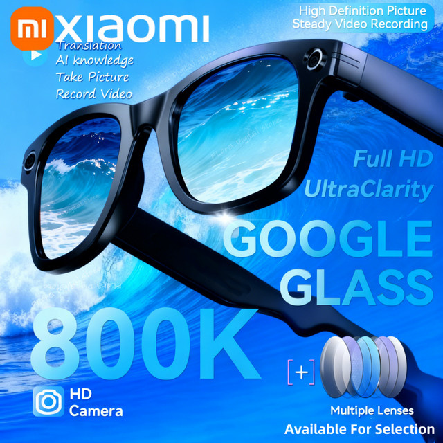 Xiaomi AI Smart Sonnenbrille mit 800W Pixel Kamera und KI Echtzeit-Dialog in Schwarz und Lila - Bild 1