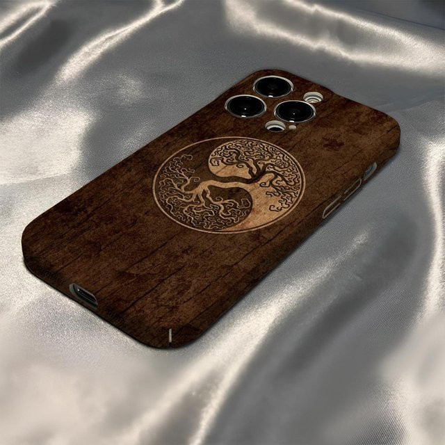 Robuste Handyhülle aus natürlichem Holz für Apple iPhone 11 bis 16 Pro Max in Braun - Bild 1