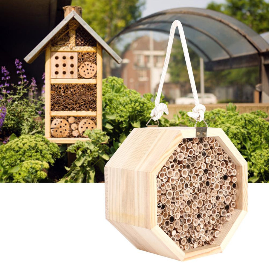 TOMTOP JMS Insektenhotel aus Holz in Braun für den Garten - Bild 4