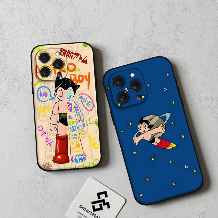 Mesuca A-ASTRO S-BOY Handyhülle für iPhone kompatibel mit iPhone 17 16 15 14 13 12 11 Pro Max Mini XS XR Schwarz - Bild 3