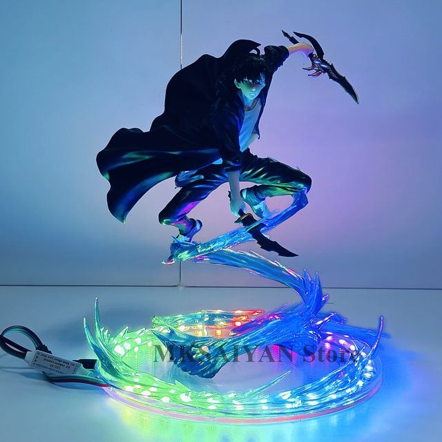 Bandai Solo Leveling Sung Jinwoo Action Figur aus PVC in Multicolor mit 3D Vortex Effekt als Anime Modell für deine Sammlung und Zimmerdekoration - Bild 1