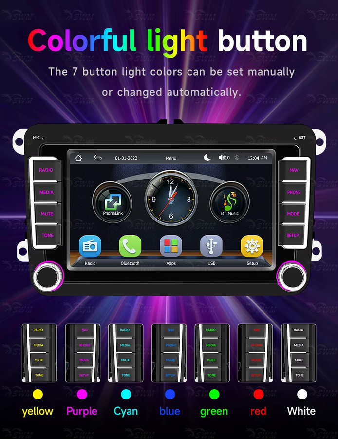 BQCC 7 Zoll Auto-Radio MP5-Player Multimedia-Stereoanlage mit Bluetooth, FM und USB in Schwarz - Bild 3