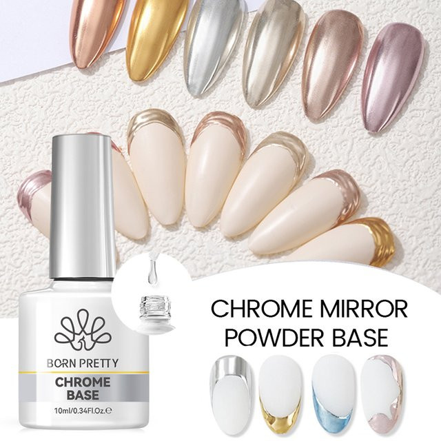 BORN PRETTY Chrome Base Gel, Metallic, 10 ml - Bild 1