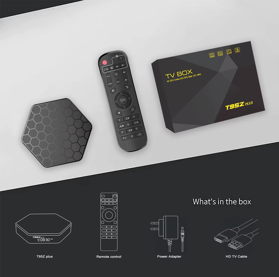KANAVI T95Z Plus Smart TV Box Android 12 Media Streamer mit 4K UHD, WiFi6, Bluetooth 5.0 und 6K Decoding in Schwarz - Bild 5
