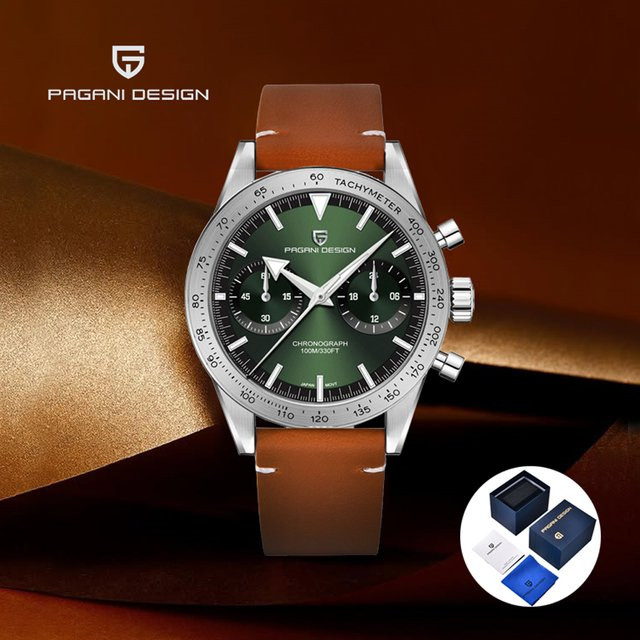 PAGANI DESIGN Chronograph, Quarz, Edelstahl, Blau, Herren - Bild 1