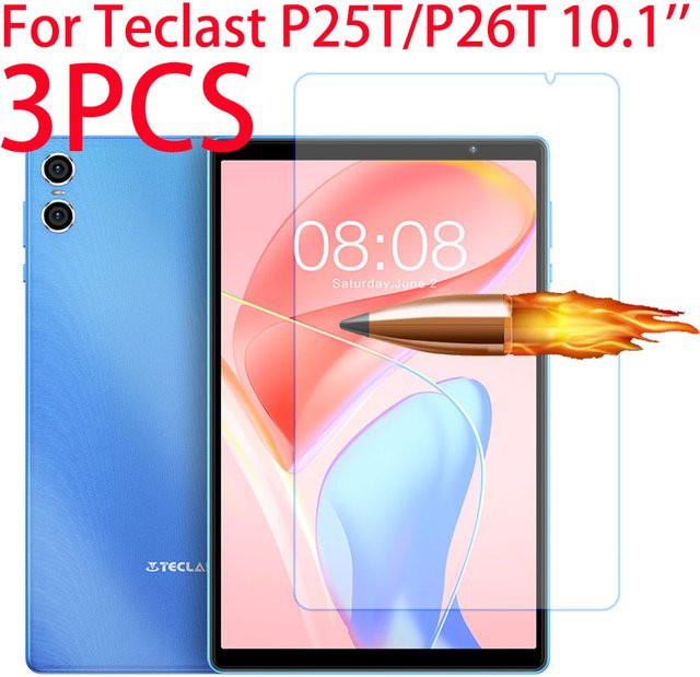3er-Set Panzerglas Display Schutzfolien für Teclast P25T P26T P25 P26 T 10,1 Zoll Tablet in Transparent - Bild 1
