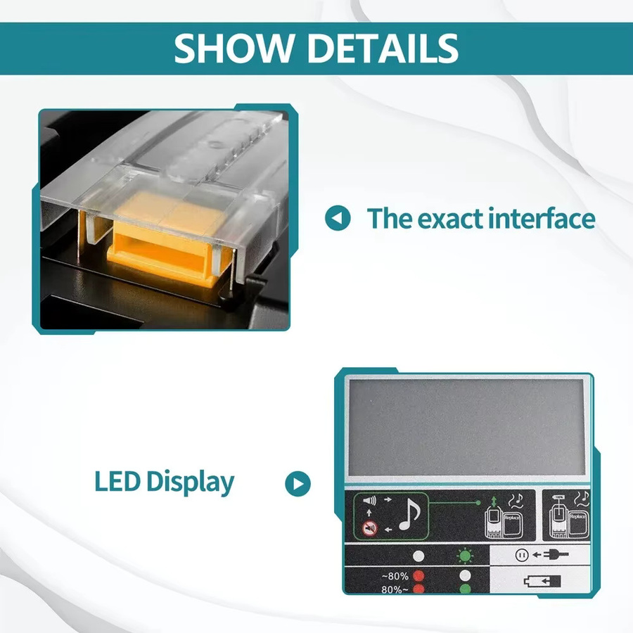 Makita DC18RC Lithium-Ionen-Akkuladegerät für 14,4V und 18V Elektrowerkzeuge in Schwarz - Bild 4