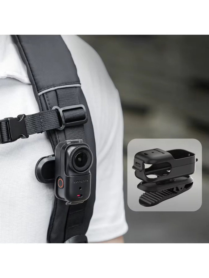 DJI Osmo Nano Zubehör: 360-Grad-Drehbare Clip-Halterung mit Anti-Shake-Funktion in Schwarz - Bild 7