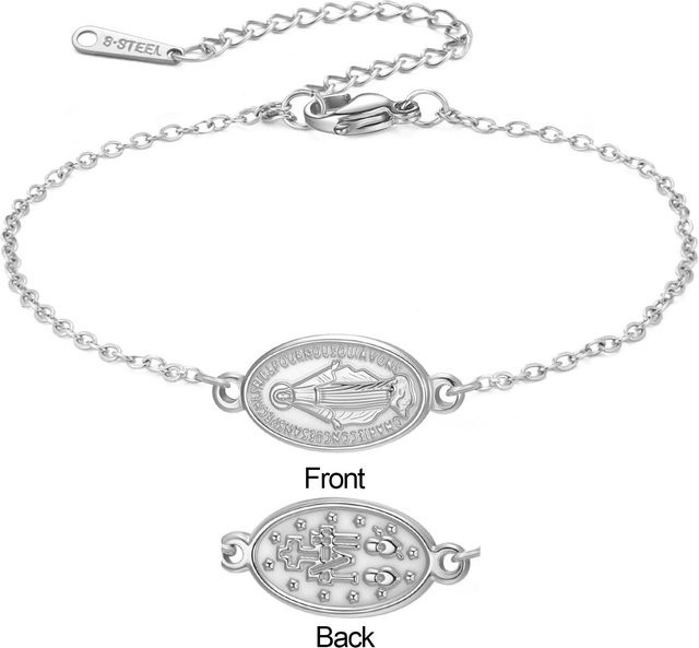 Armband Edelstahl, Schwarz, Rot, Geflochten, Damen, 17-22 cm - Bild 1