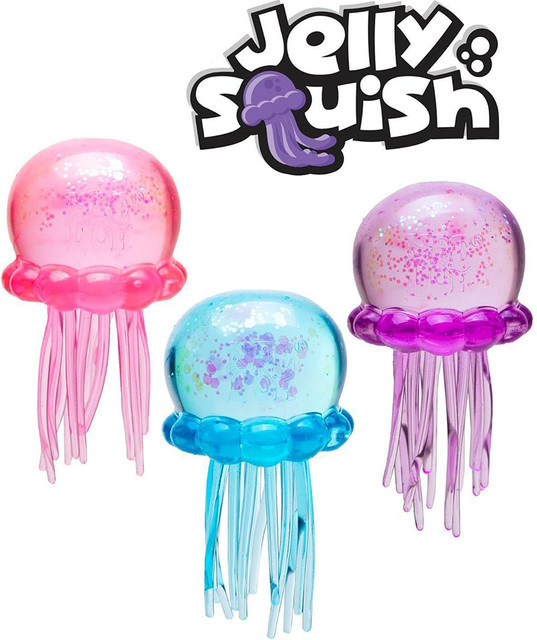 Bandai Quallen- & Würfel-Squish-Spielzeug, Weiches Jelly-Squeeze Fidget-Spielzeug, purple, multicolour - Bild 1