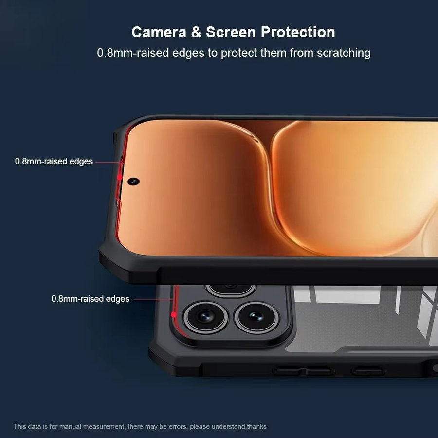 Robuste transparente Handyhülle mit magnetischer Autohalterung für Honor 600 Pro 600 Lite 400 Smart, Stoßschutz mit Vier-Ecken-Design - Bild 3