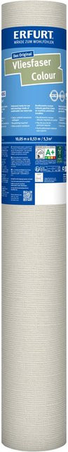 Erfurt Vliesfaser Tapete Colour 302-4 Beige Dunkel, Breite: 0,53 m, Länge: 10,05 m - Bild 1