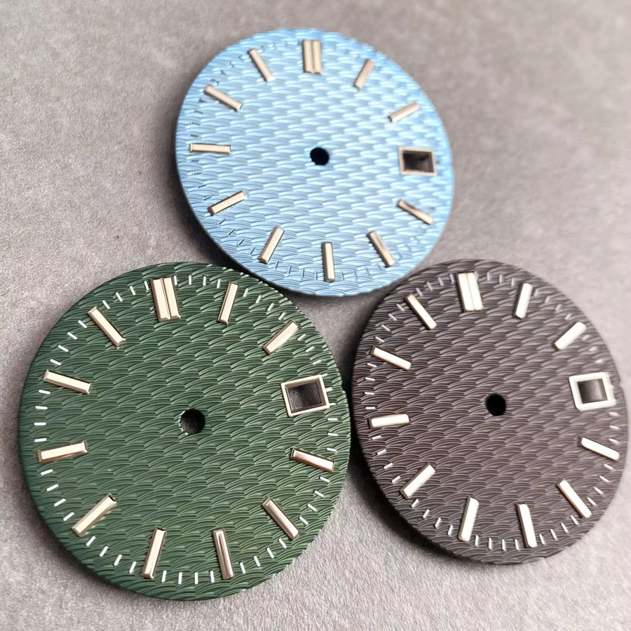 Matelion Zeigerset für NH35 NH36 Automatikwerk, 29 mm, Schwarz Blau Grün - Bild 2