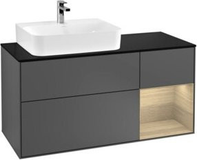 V&B Waschtischunterschrank Finion in Anthrazit, Breite: 120 cm, Tiefe: 50,1 cm - Bild 1