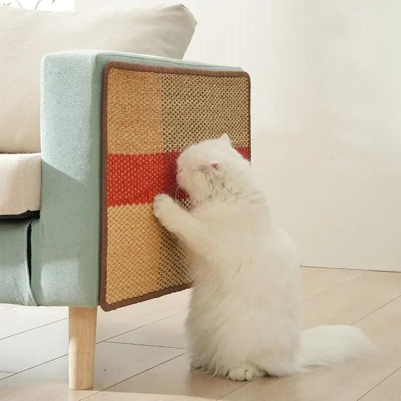 Sisal-Kratzkissen mit farbigen Streifen für Katzen von Yiran Furniture, Multicolor, B/H: 40 x 60 cm - Bild 3