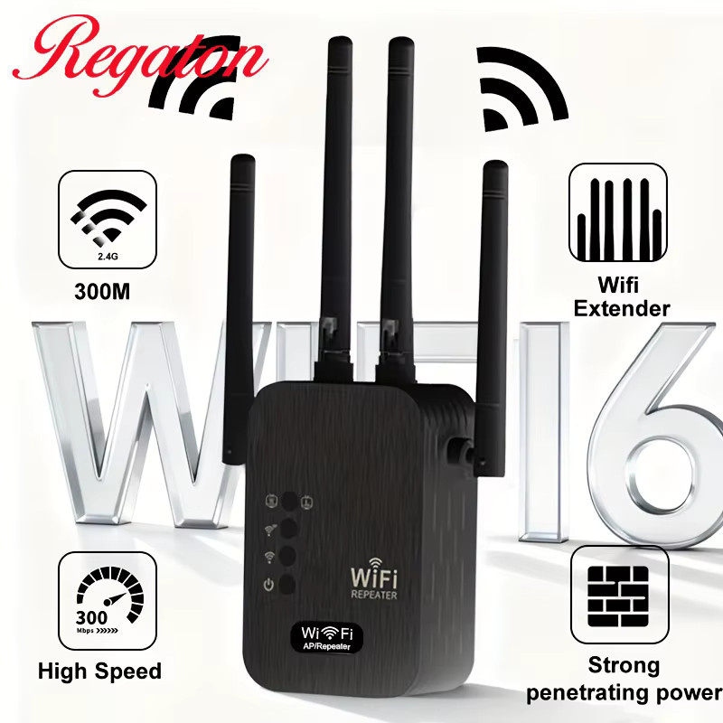 Regaton WLAN-Repeater Dual-Band 1200Mbps Schwarz - Bild 4