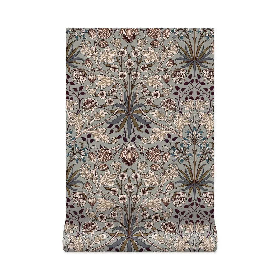 House of Hackney Tapete Hyacinth in Dove Grey mit floralem Art Nouveau Design, Vlies-Tapete, Breite: 45 cm, Länge: 300 cm - Bild 1